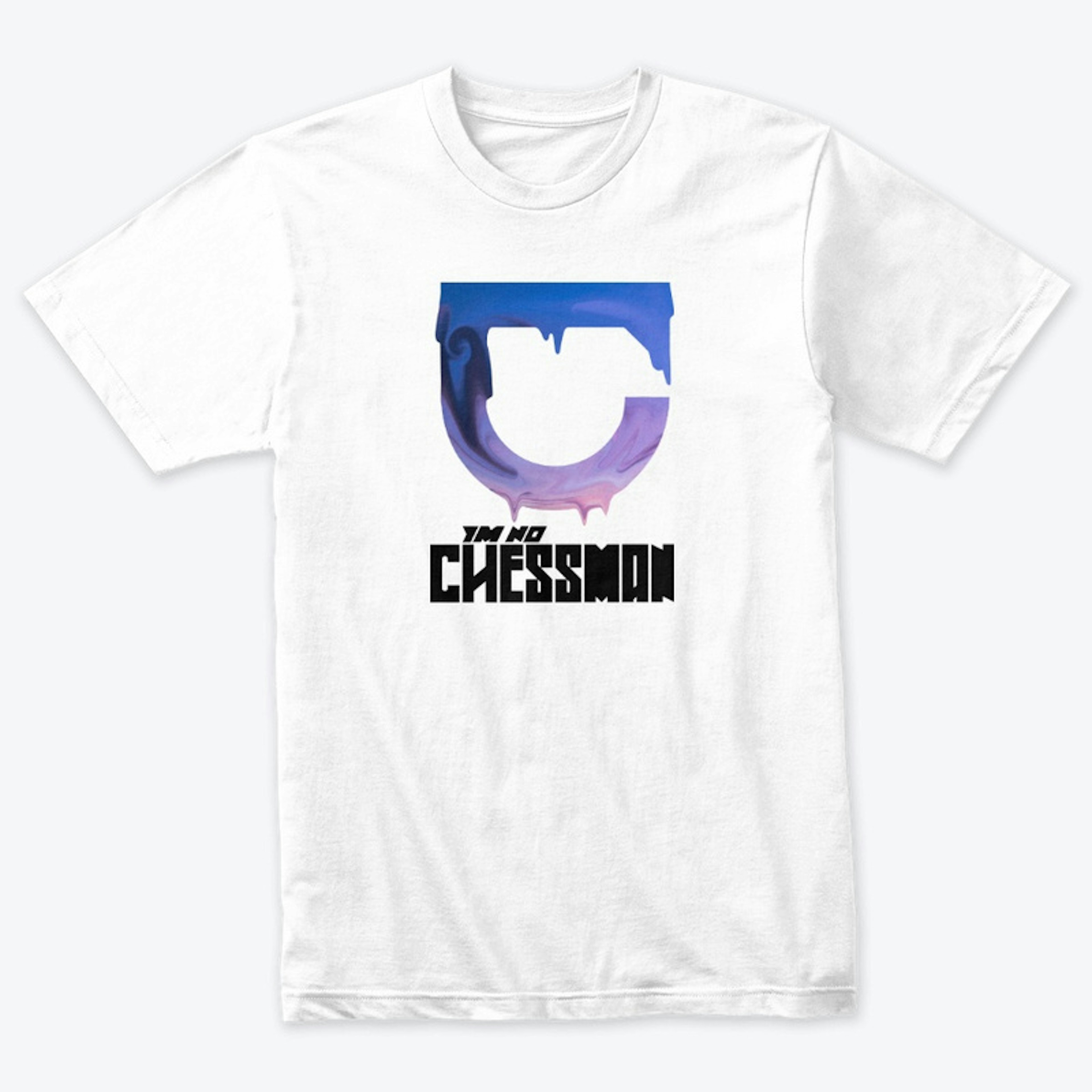 I'm No Chessman Logo Blue